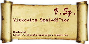 Vitkovits Szalvátor névjegykártya